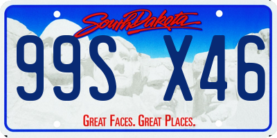 SD license plate 99SX46