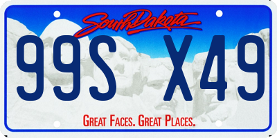 SD license plate 99SX49