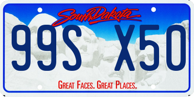 SD license plate 99SX50