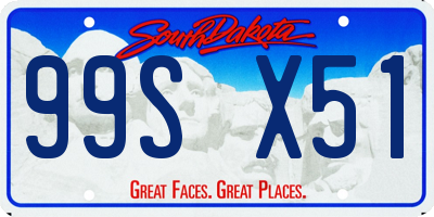SD license plate 99SX51