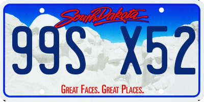 SD license plate 99SX52