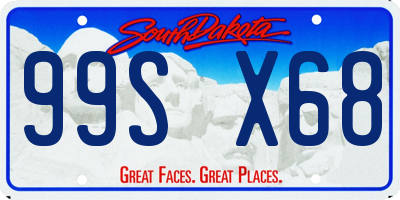 SD license plate 99SX68