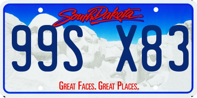 SD license plate 99SX83