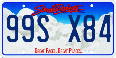SD license plate 99SX84