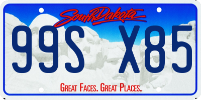 SD license plate 99SX85