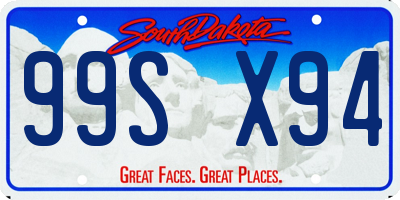 SD license plate 99SX94
