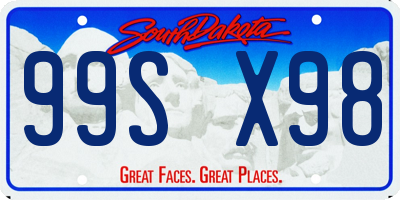 SD license plate 99SX98