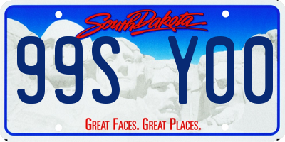 SD license plate 99SY00
