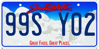 SD license plate 99SY02