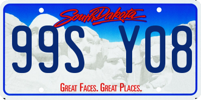 SD license plate 99SY08