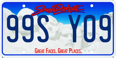 SD license plate 99SY09