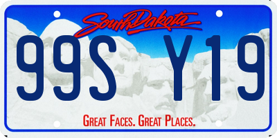 SD license plate 99SY19