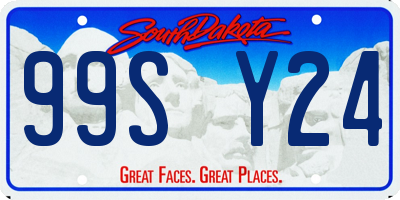 SD license plate 99SY24
