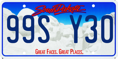 SD license plate 99SY30