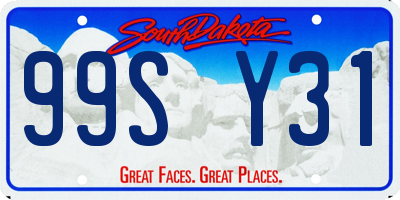 SD license plate 99SY31