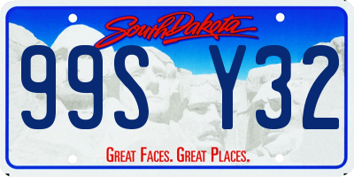 SD license plate 99SY32