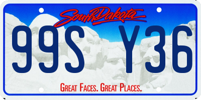 SD license plate 99SY36
