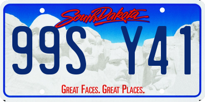 SD license plate 99SY41