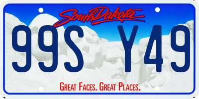 SD license plate 99SY49