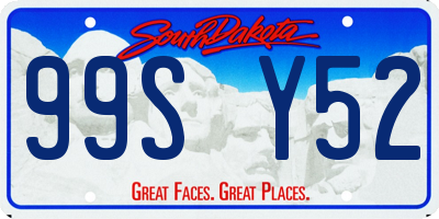 SD license plate 99SY52