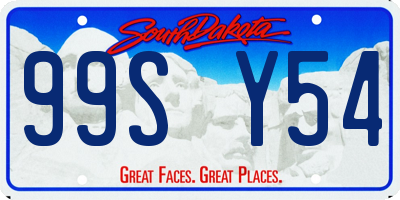 SD license plate 99SY54