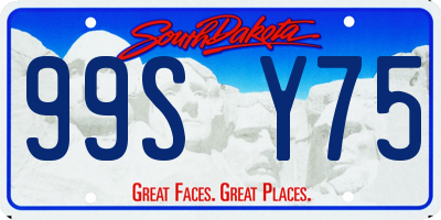 SD license plate 99SY75