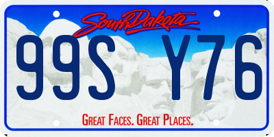 SD license plate 99SY76