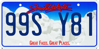 SD license plate 99SY81