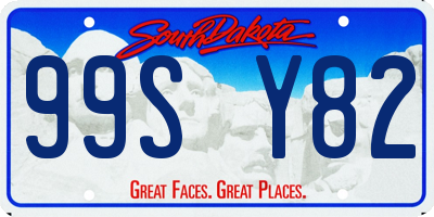SD license plate 99SY82