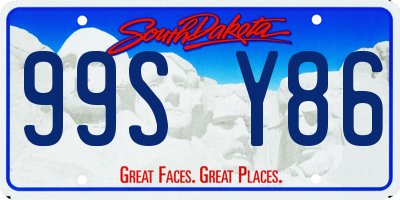 SD license plate 99SY86