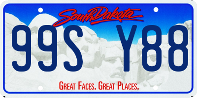 SD license plate 99SY88