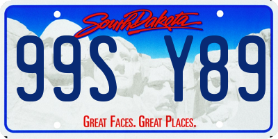 SD license plate 99SY89