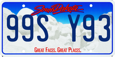 SD license plate 99SY93
