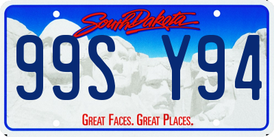 SD license plate 99SY94