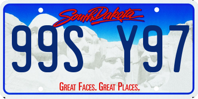 SD license plate 99SY97