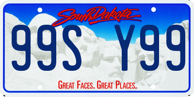 SD license plate 99SY99