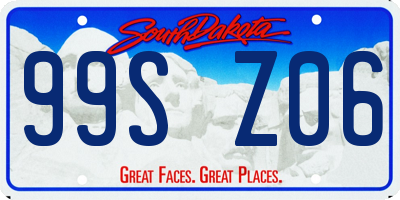 SD license plate 99SZ06