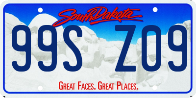 SD license plate 99SZ09