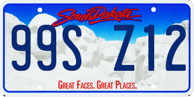 SD license plate 99SZ12