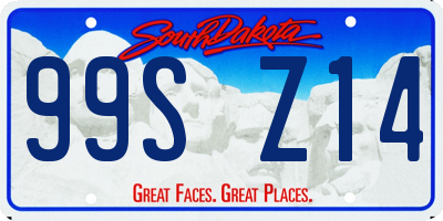 SD license plate 99SZ14