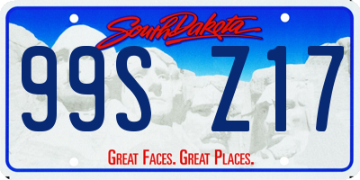 SD license plate 99SZ17