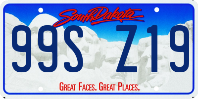 SD license plate 99SZ19