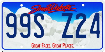 SD license plate 99SZ24