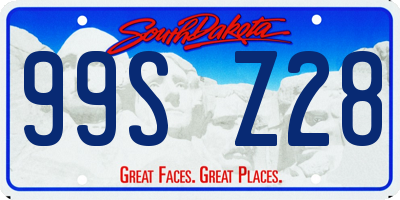 SD license plate 99SZ28