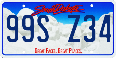 SD license plate 99SZ34