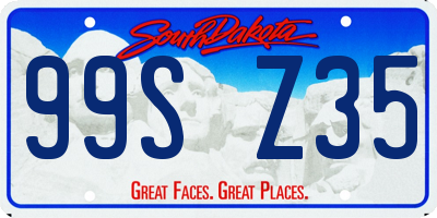 SD license plate 99SZ35