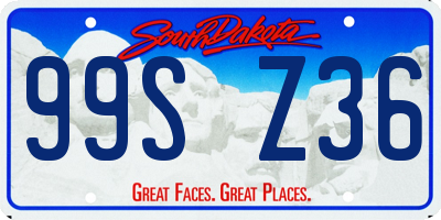 SD license plate 99SZ36