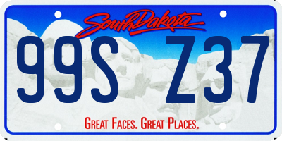 SD license plate 99SZ37