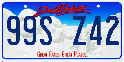 SD license plate 99SZ42