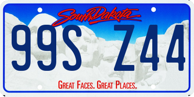 SD license plate 99SZ44